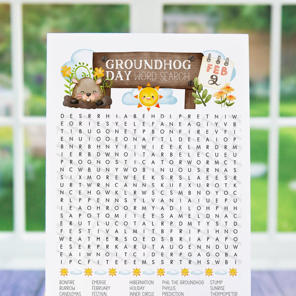 groundhog day word search – greengate images