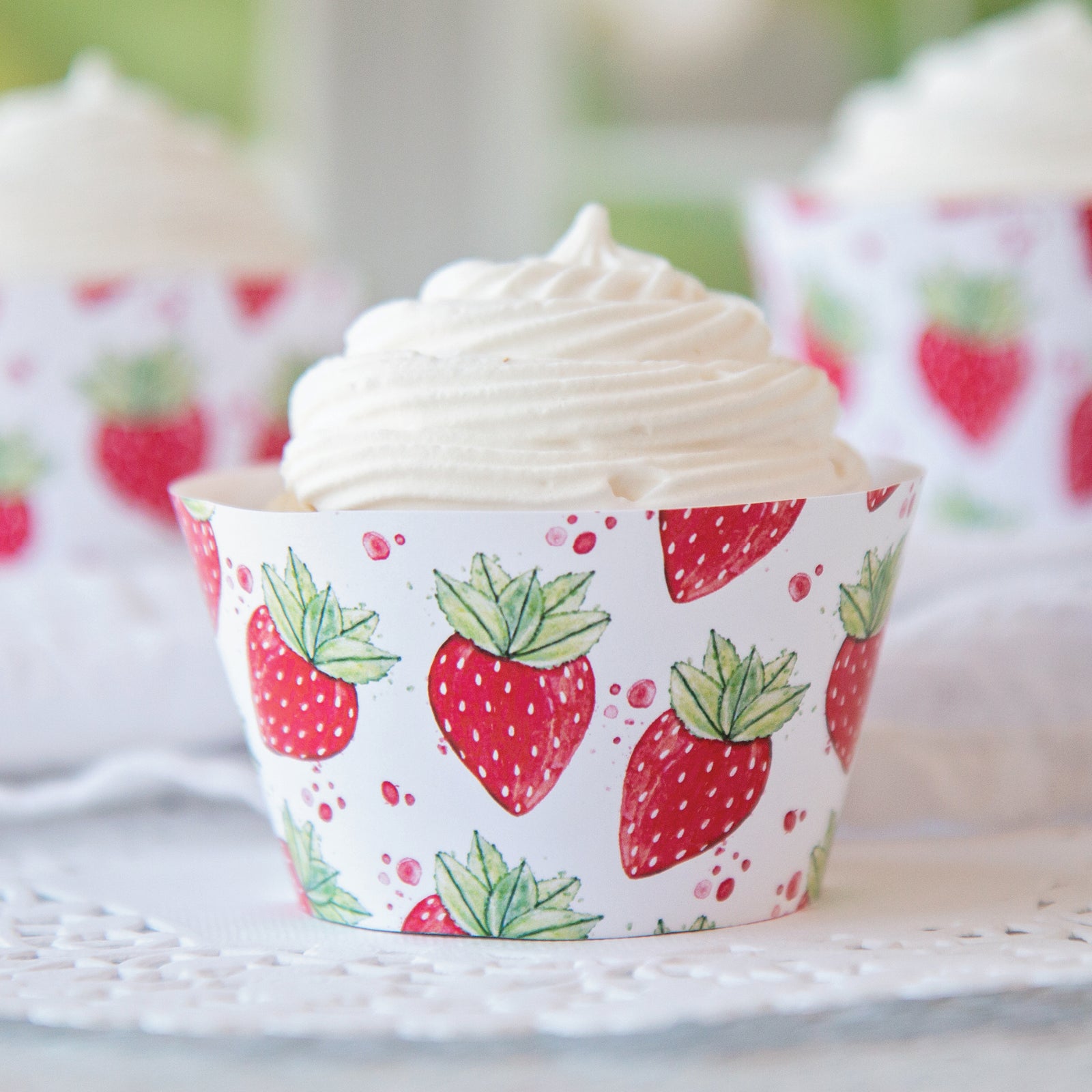 Strawberry Cupcake Wrapper