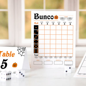 Halloween Bunco Scorecard Set - Jack-o'-lanterns - Greengate Images