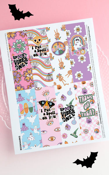 Halloween Bookmarks - Printable Digital Download by Greengate Images