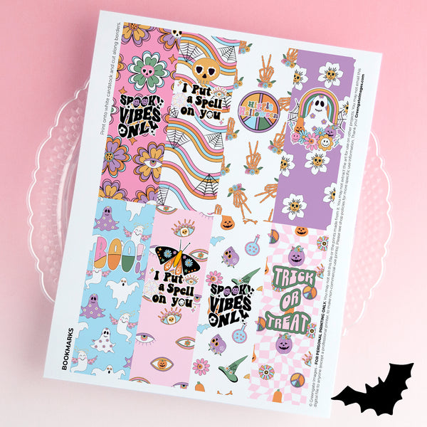 Halloween Bookmarks - Printable Digital Download by Greengate Images