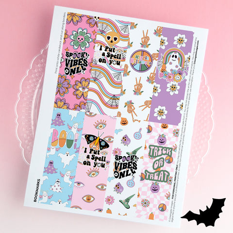 Halloween Bookmarks - Printable Digital Download by Greengate Images