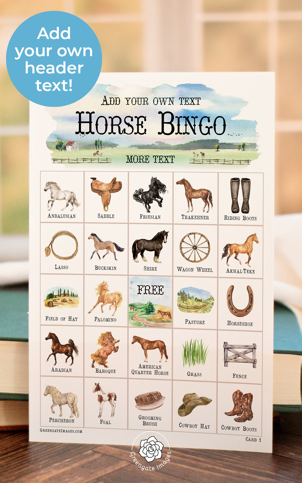 horse-bingo-greengate-images for Cowboy Bingo Printable Cards Free Horse Bingo – Greengate Images for Cowboy Bingo Printable Cards Free