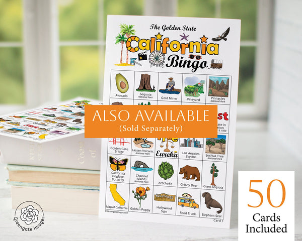 California Memory Game - Printable Digital Download by Greengate Images