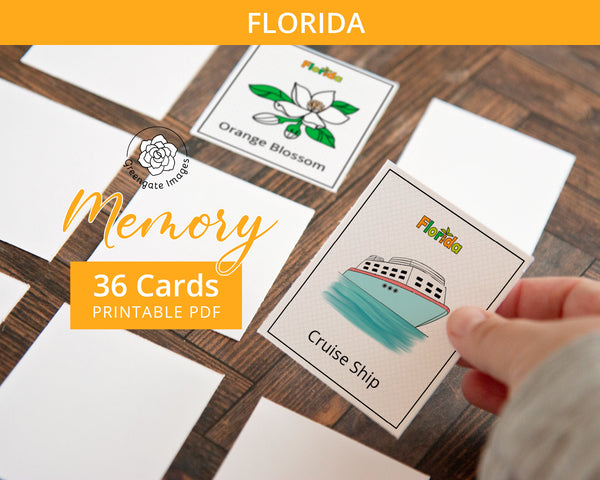 Florida Memory Game - Printable Digital Download by Greengate Images