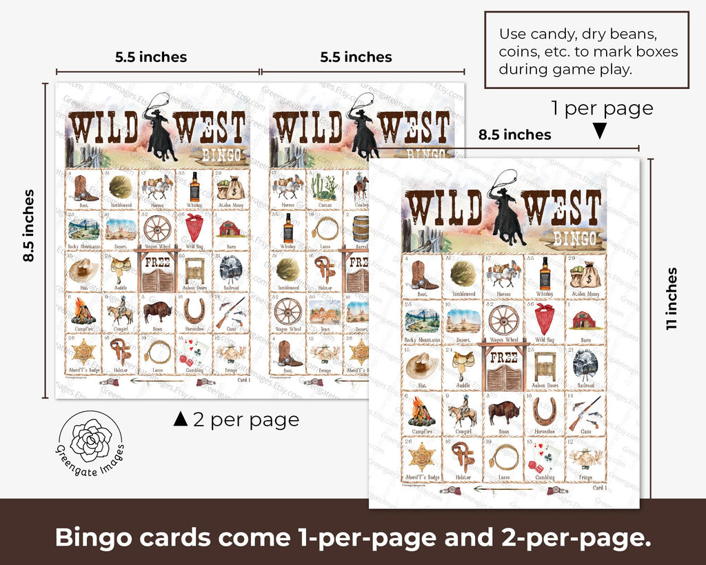 Wild West Bingo – Greengate Images wild-west-bingo-greengate-images