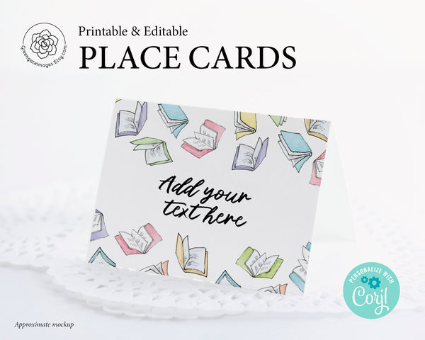 Books Buffet Signs - Printable Digital Download by Greengate Images