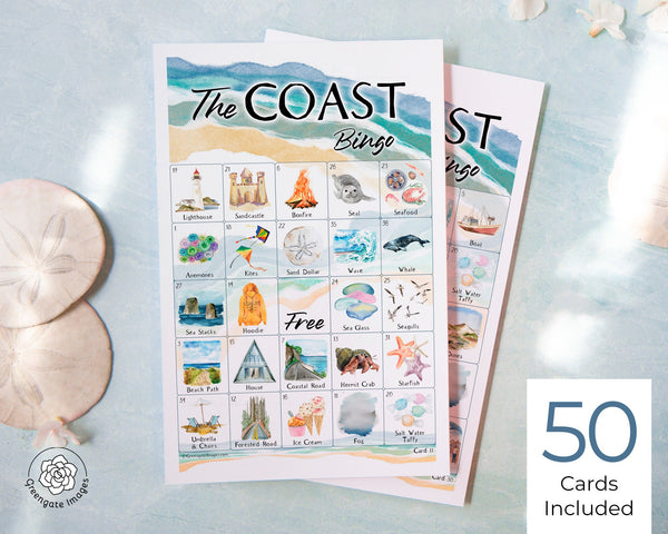 Coastal Bingo - Printable Digital Download by Greengate Images