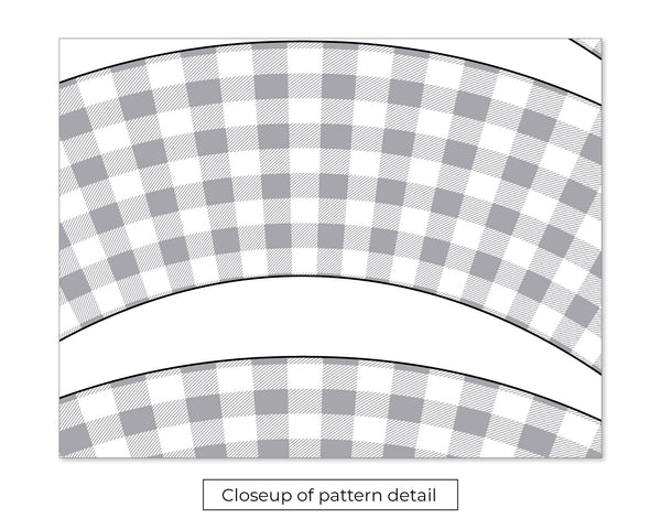 Gray Gingham Cupcake Wrappers - Printable Digital Download by Greengate Images