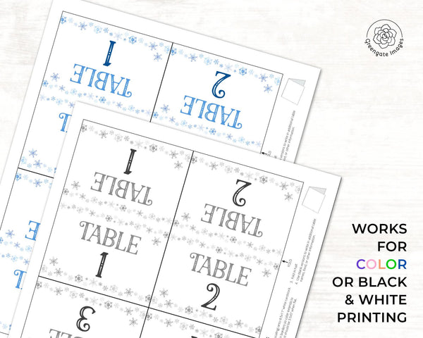 Winter Snow Bunco Scorecard Set - PRINTABLE digital download PDF w/tally sheet & table number cards. Party game, large group activity idea.