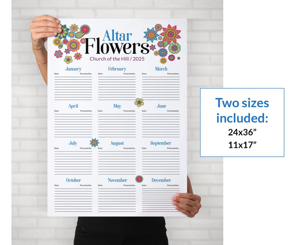 Church Flowers Poster Template