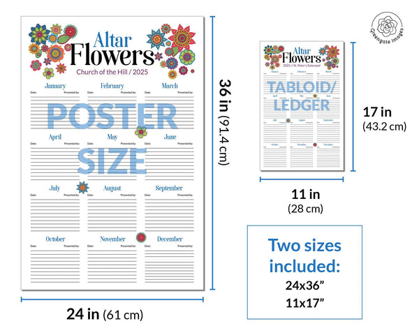 Church Flowers Poster Template