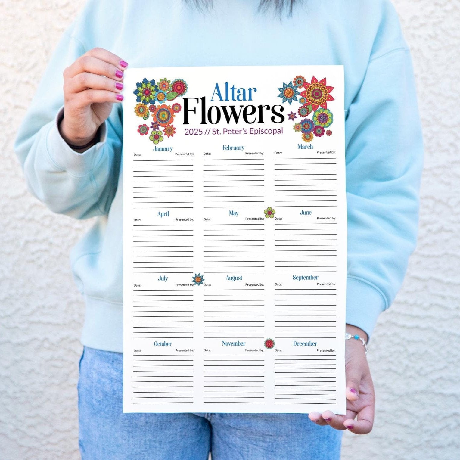 Church Flowers Poster Template