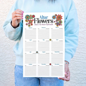 Church Flowers Poster Template