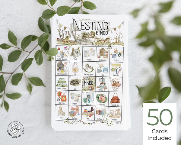 Nesting Party Bingo - Printable Digital Download by Greengate Images