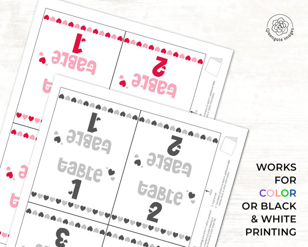 Valentine Bunco Scorecard Set - Red and Pink Hearts - Printable Digital Download by Greengate Images