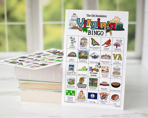 Virginia Bingo Cards - Printable Digital Download by Greengate Images