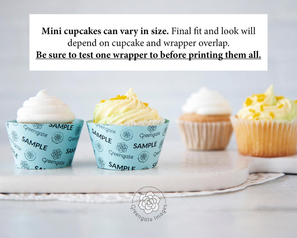 MINI Flowers & Butterflies Cupcake Wrappers - Printable Digital Download by Greengate Images