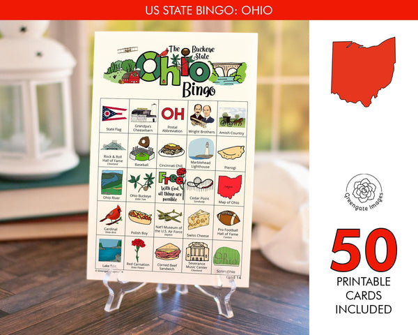 Ohio Bingo Cards - Printable Digital Download by Greengate Images