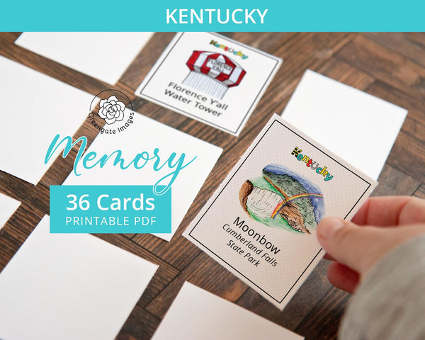 Kentucky Memory Game - Printable Digital Download by Greengate Images