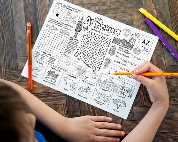 Arizona Activity Page - Printable Digital Download by Greengate Images