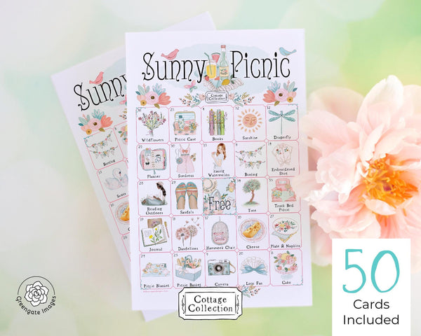 Sunny Picnic Bingo - Printable Digital Download by Greengate Images