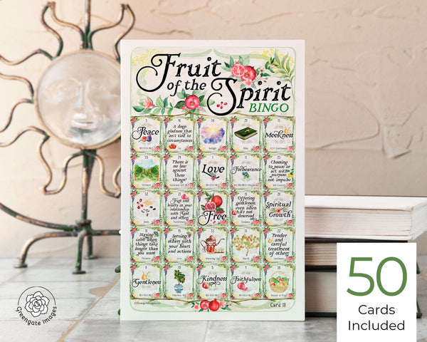 Fruit of the Spirit Bingo - Printable Digital Download by Greengate Images