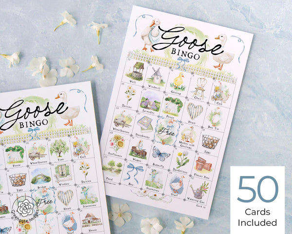 Goose Bingo - Printable Digital Download by Greengate Images