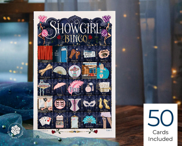 Showgirl Bingo Game - Printable Digital Download by Greengate Images