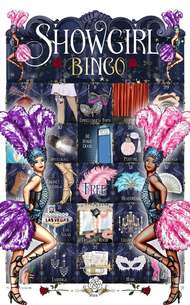 Showgirl Bingo Game - Printable Digital Download by Greengate Images