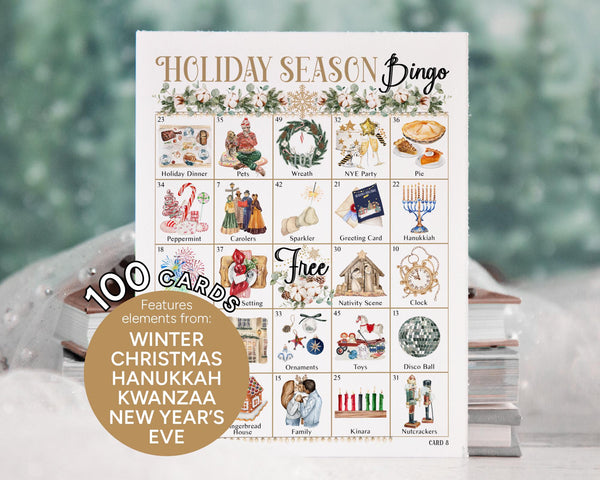 Holiday Season Bingo - Printable Digital Download by Greengate Images