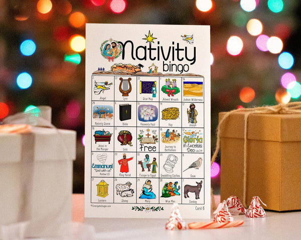 Nativity Bingo - Printable Digital Download by Greengate Images