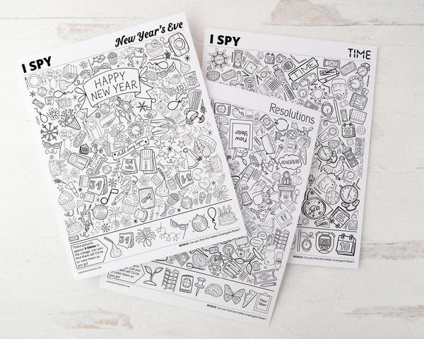 New Year's I Spy Bundle - Printable Digital Download by Greengate Images