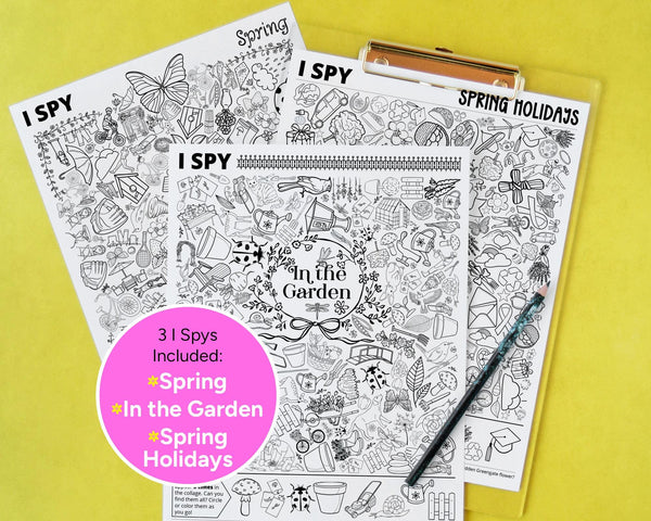 Spring / Gardening / Holidays I Spy Bundle - Printable Digital Download by Greengate Images