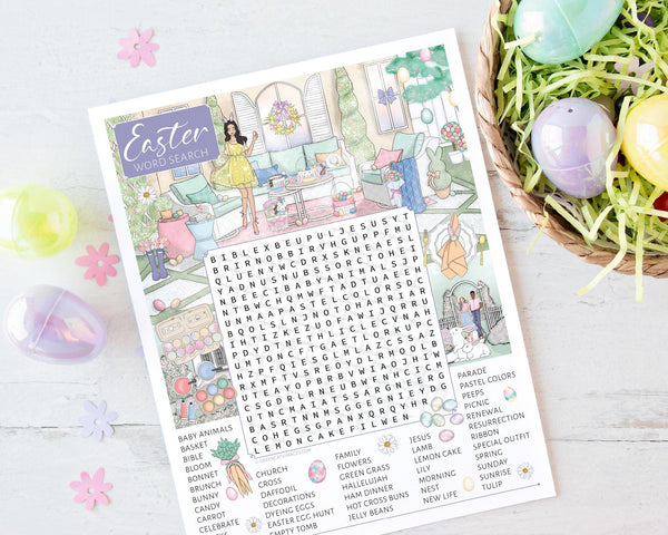 Easter Word Search - Printable Digital Download by Greengate Images