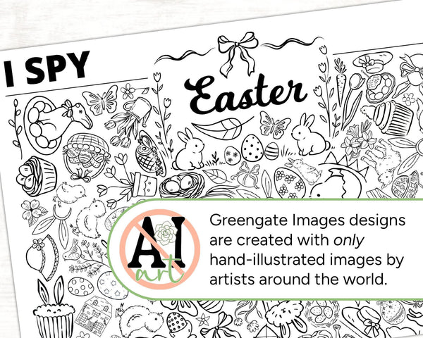 Easter I Spy Bundle - PRINTABLE. Answer Key Included! Three 8.5x11" activities for Lent, Holy Week, Sunday brunch. Instant download PDF.