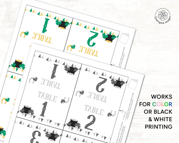 St. Patrick's Day Bunco Scorecard Set - Printable Digital Download by Greengate Images