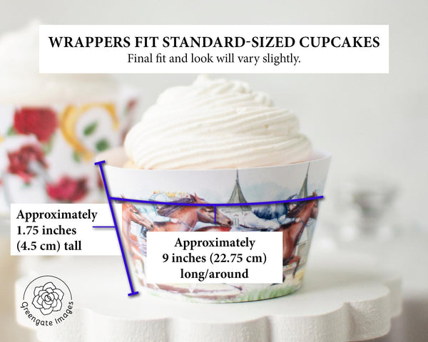 Kentucky Derby Cupcake Wrapper Duo - Printable Digital Download by Greengate Images