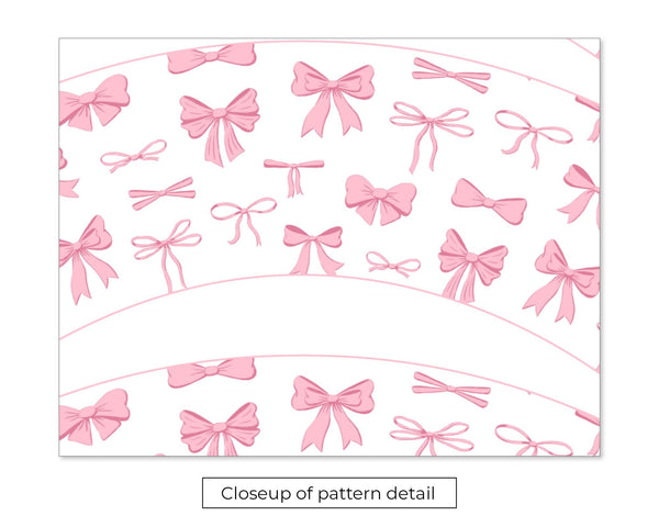 Pink Bow Cupcake Wrapper - Printable Digital Download by Greengate Images