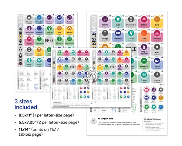Books of the Bible Bingo - Printable Digital Download by Greengate Images
