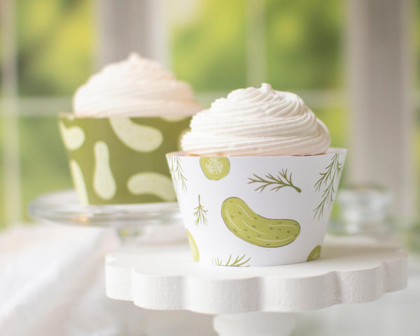 Pickle Cupcake Wrapper Duo - Printable Digital Download by Greengate Images