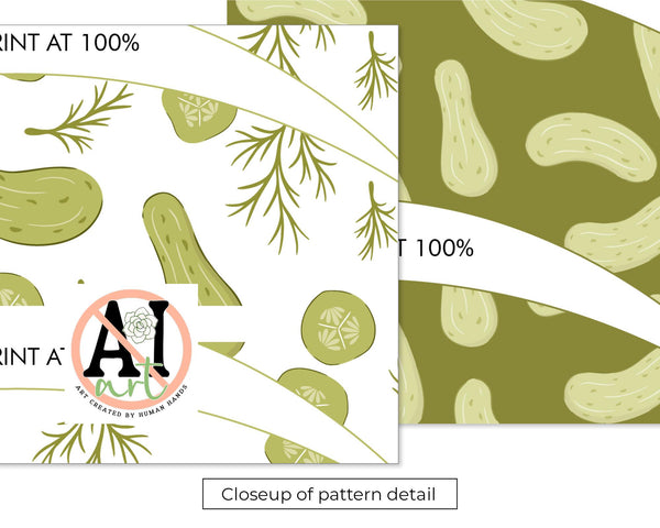 Pickle Cupcake Wrapper Duo - Printable Digital Download by Greengate Images
