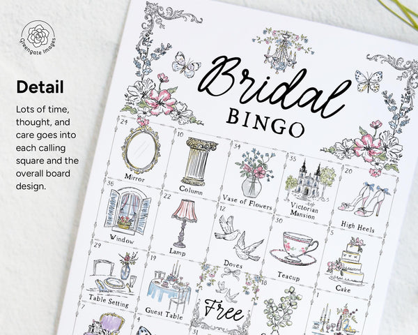 Bridal Bingo - Château Romance - Printable Digital Download by Greengate Images