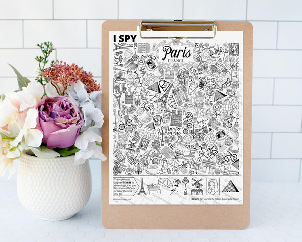 Paris I Spy - Printable Digital Download by Greengate Images