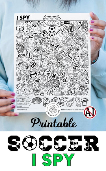 Soccer I Spy - Printable Digital Download by Greengate Images