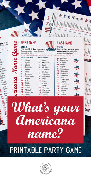 Americana Name Generator - Printable Digital Download by Greengate Images