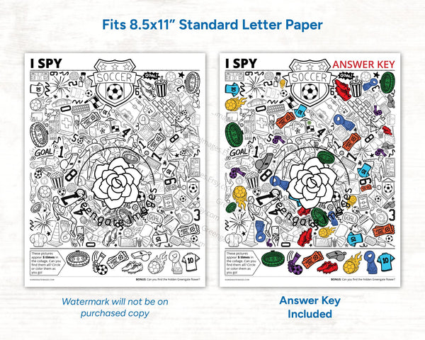 Soccer I Spy - Printable Digital Download by Greengate Images