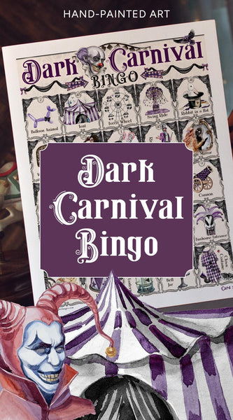 Dark Carnival Bingo - Printable Digital Download by Greengate Images
