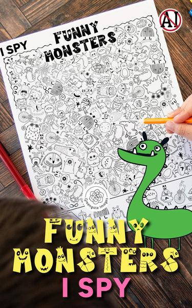 Funny Monsters I Spy - Printable Digital Download by Greengate Images