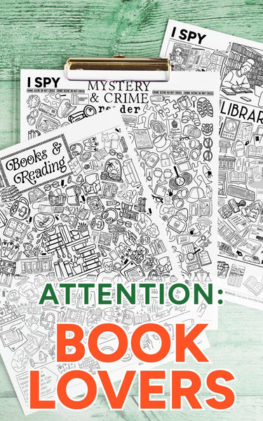 Reading I Spy Bundle: Library, Mystery & Crime Reader, Books & Reading - Printable Digital Download by Greengate Images